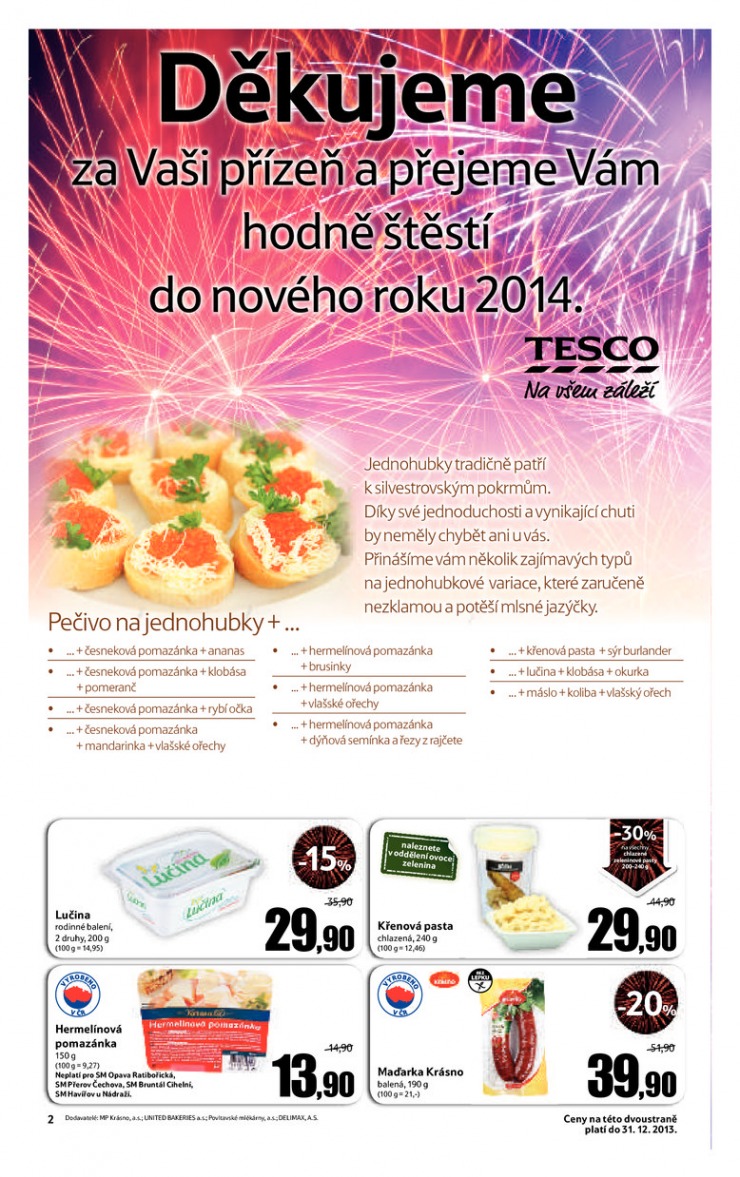 leták Tesco supermarkety od 26.12.2013 strana 1 leták Tesco supermarkety od 26.12.2013 strana 1