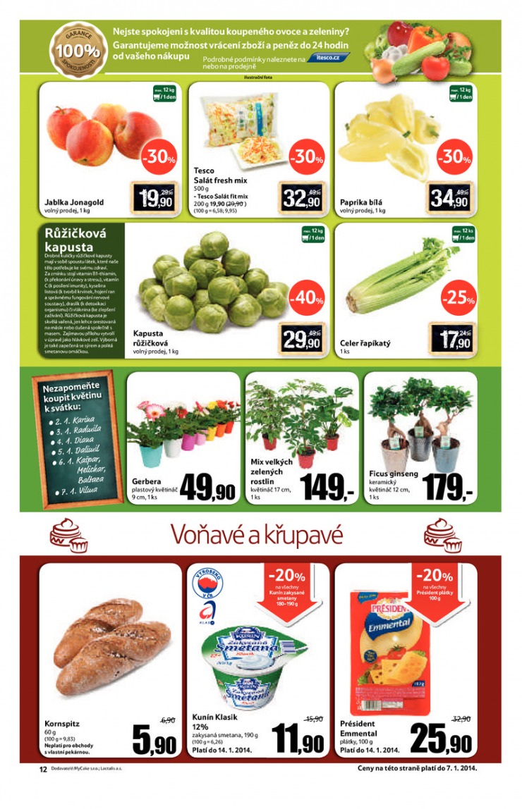 leták Tesco velké hypermarkety od 2.1.2014 strana 1 leták Tesco velké hypermarkety od 2.1.2014 strana 1