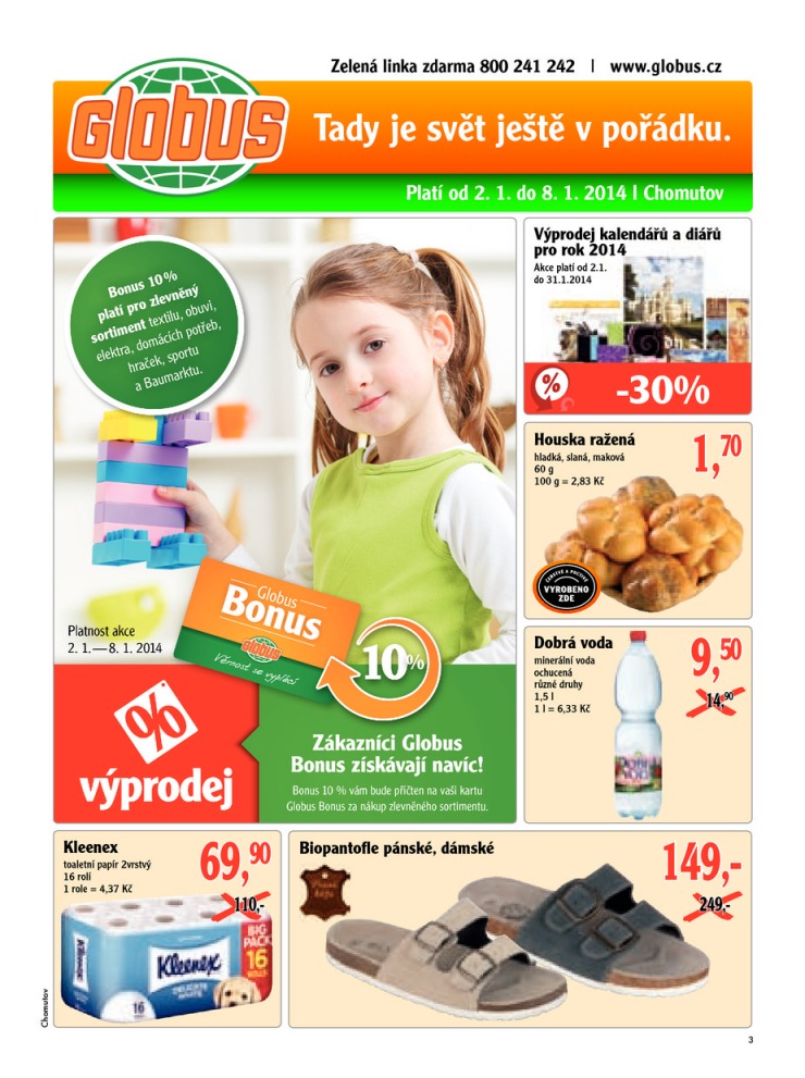 leták Globus Naše noviny od 2.1.2014 strana 1 leták Globus Naše noviny od 2.1.2014 strana 1