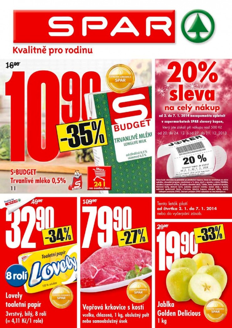 letk Interspar nabdka Spar od 2.1.2014 strana 1