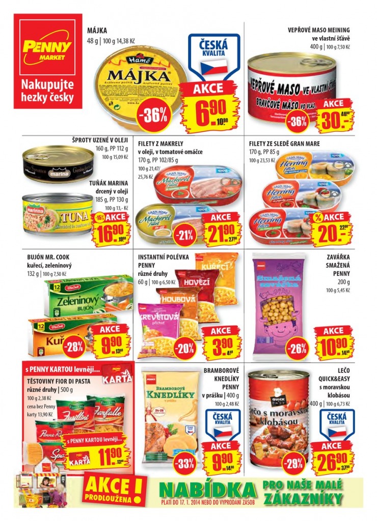 let�k Penny Aktu�ln� nab�dka od 6.1.2014 strana 1
