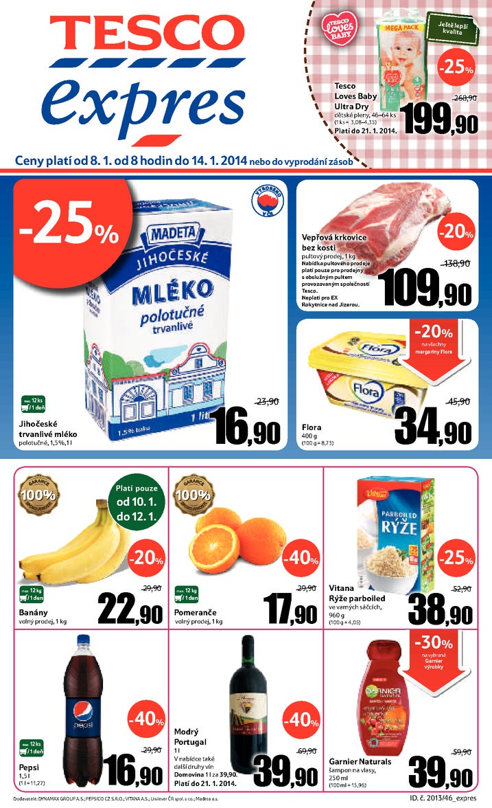letk Tesco Expres obchody od 8.1.2014 strana 1