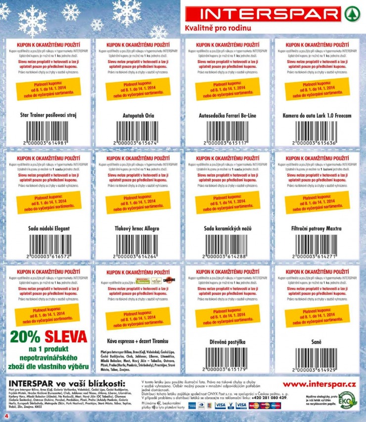 leták Interspar kuponová knížka od 8.1.2014 strana 1 leták Interspar kuponová knížka od 8.1.2014 strana 1