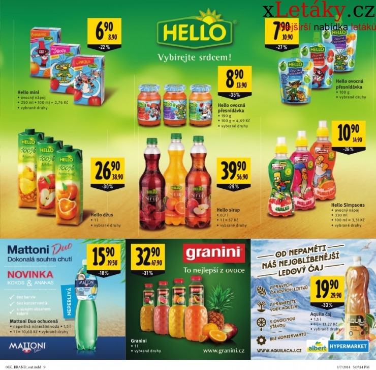 leták Albert Hypermarket - značkové výrobky leták strana 1 leták Albert Hypermarket - značkové výrobky leták strana 1