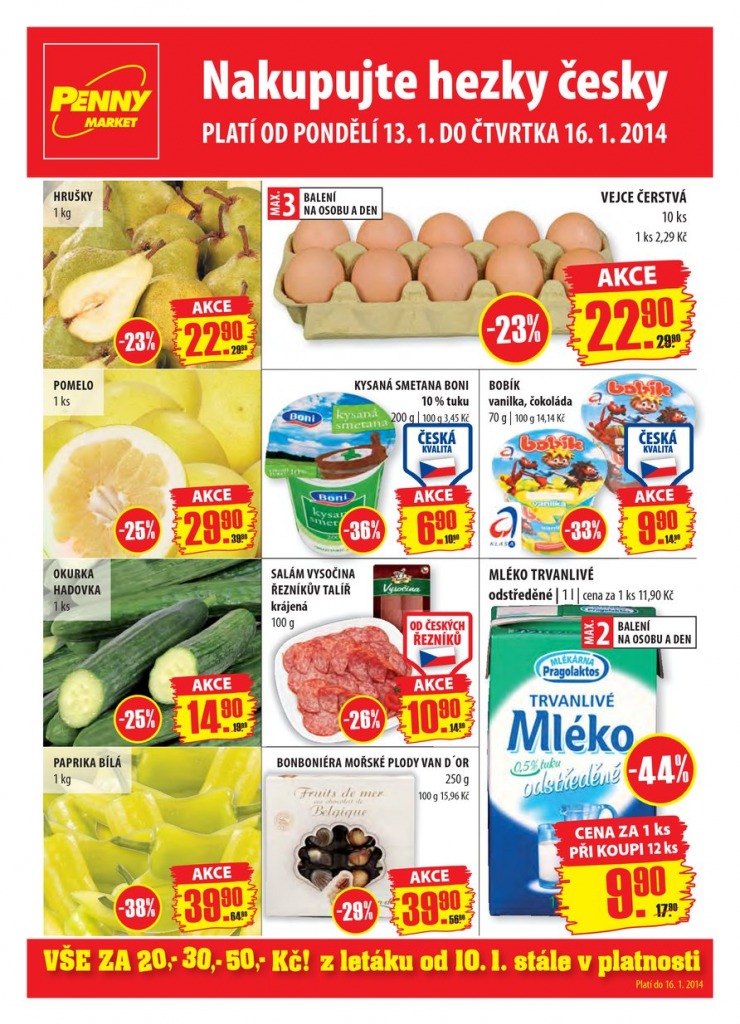 leták Penny Aktuální nabídka od 13.1.2014 strana 1 leták Penny Aktuální nabídka od 13.1.2014 strana 1