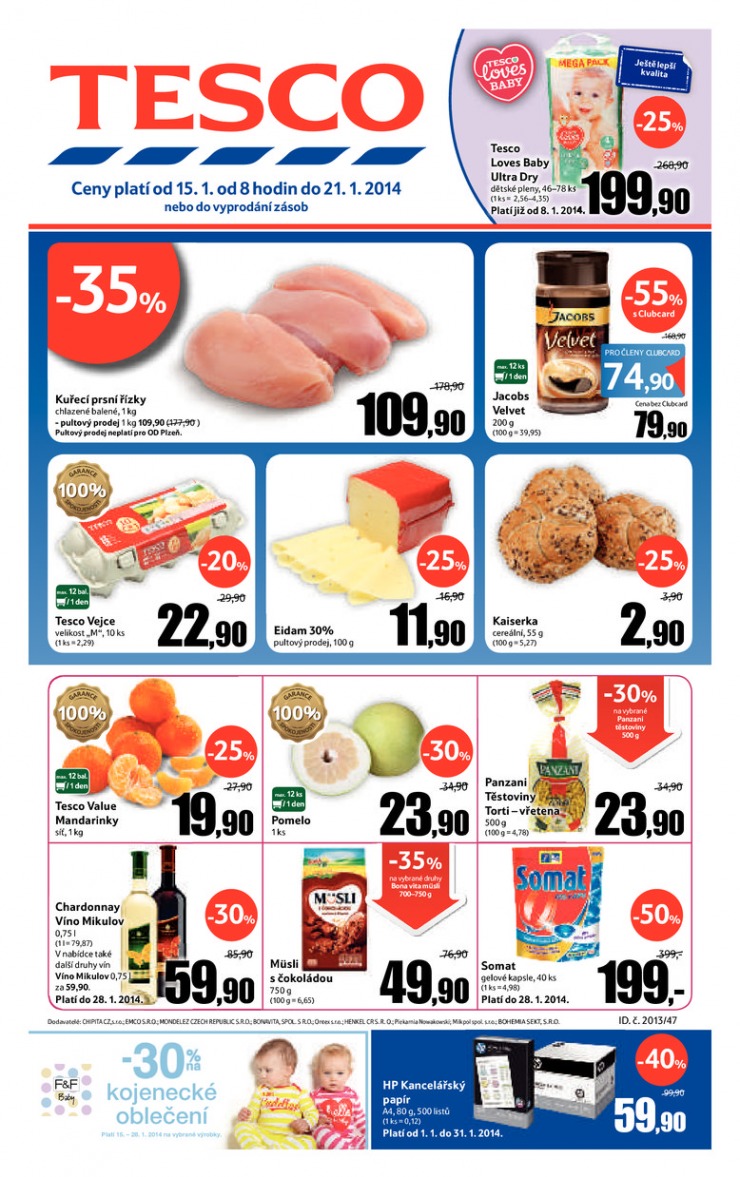 letk Tesco obchody Extra od 15.1.2014 strana 1