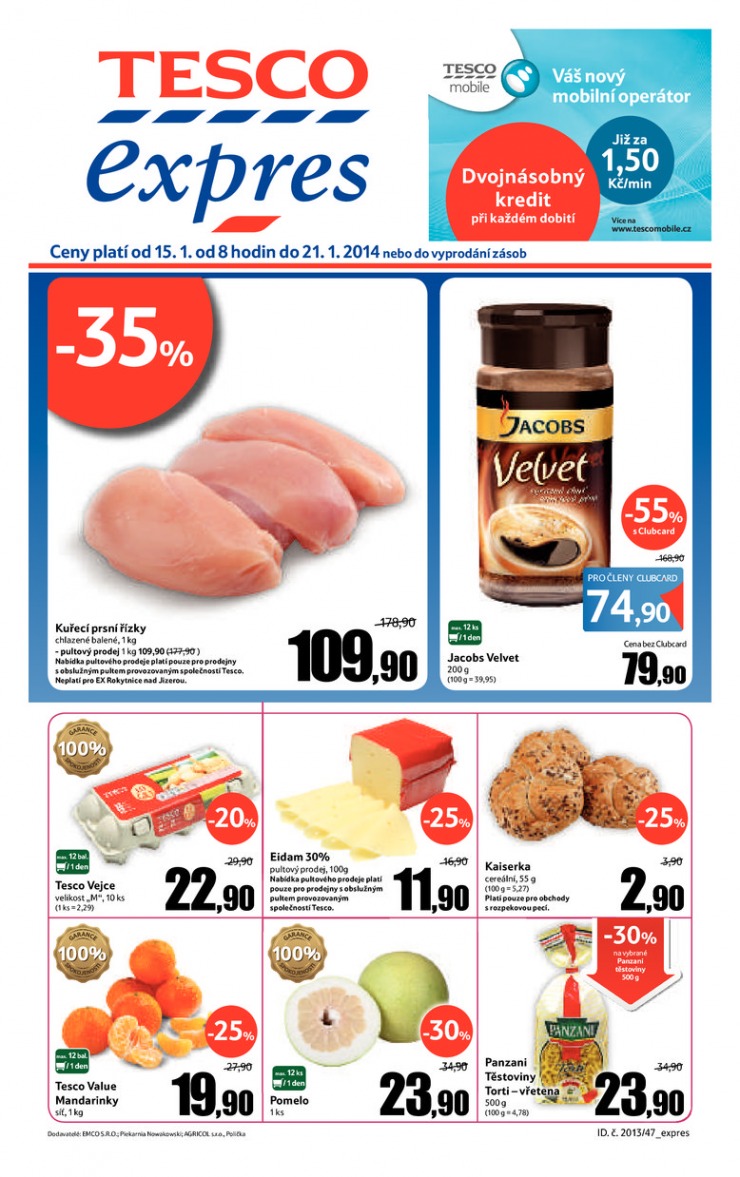letk Tesco Expres obchody od 15.1.2014 strana 1