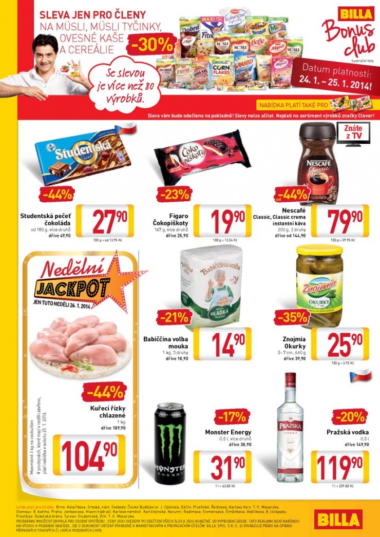 leták Billa malý od 22.1.2014 strana 1 leták Billa malý od 22.1.2014 strana 1
