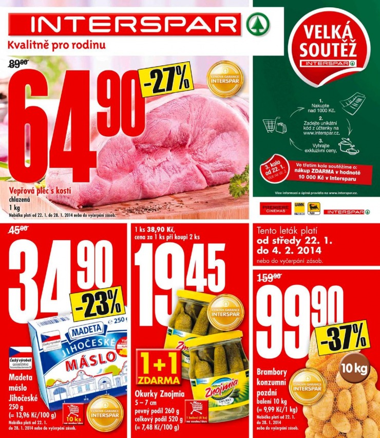 leták Interspar Akční nabídka od 22.1.2014 strana 1 leták Interspar Akční nabídka od 22.1.2014 strana 1