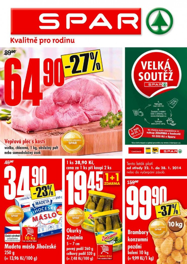 leták Interspar nabídka Spar od 22.1.2014 strana 1 leták Interspar nabídka Spar od 22.1.2014 strana 1