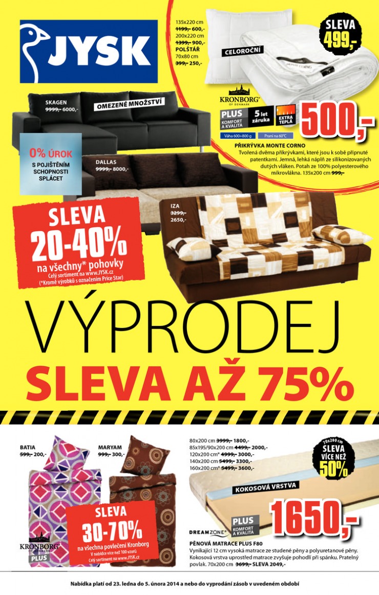 letk Jysk Nabdka tdne od 23.1.2014 strana 1