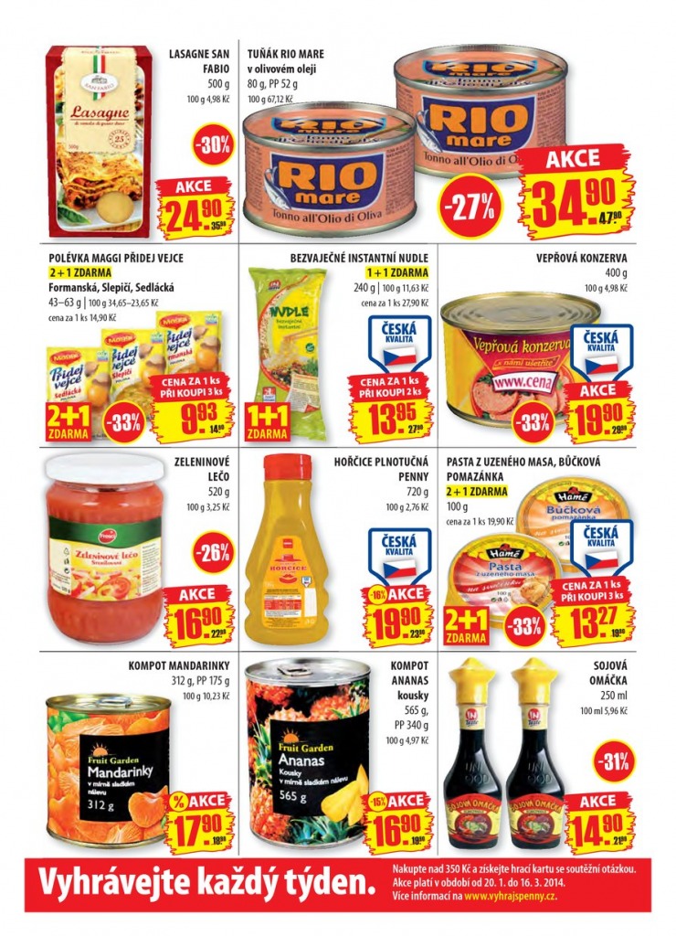 let�k Penny Aktu�ln� nab�dka od 27.1.2014 strana 1