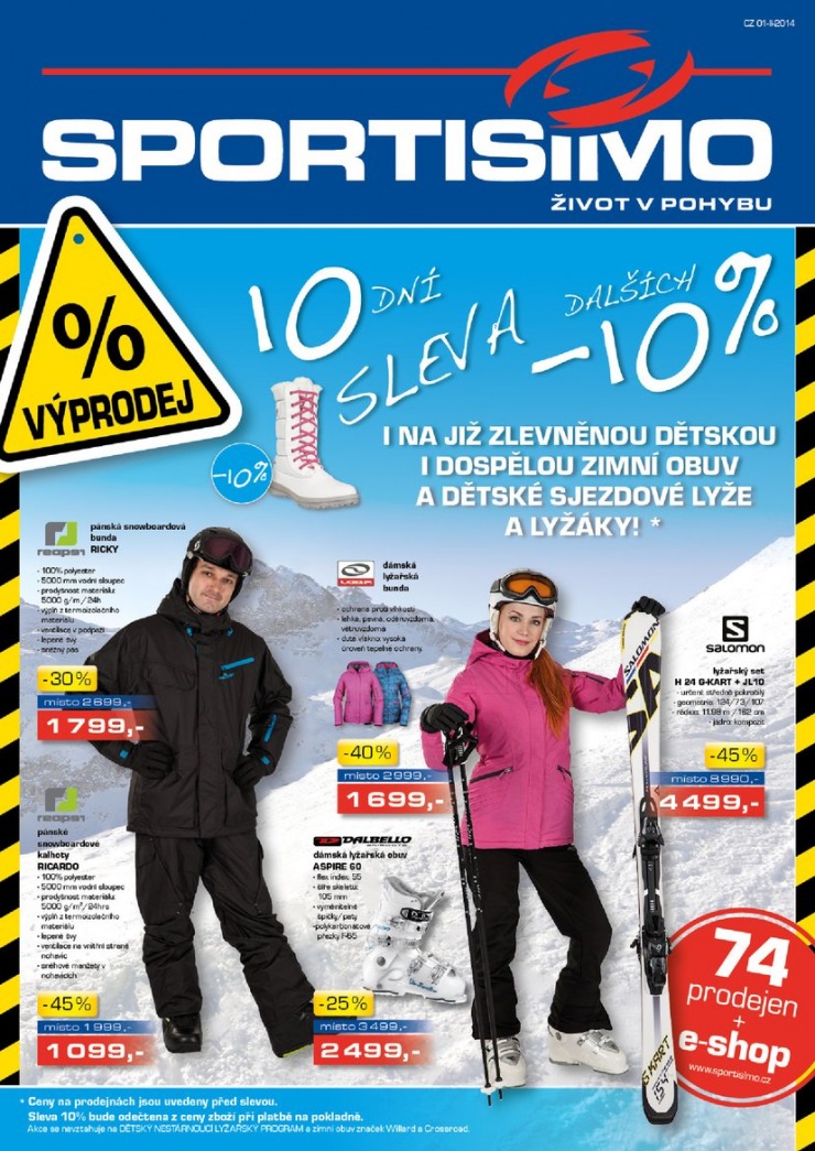 letk Sportisimo Aktuln letk od 23.1.2014 strana 1