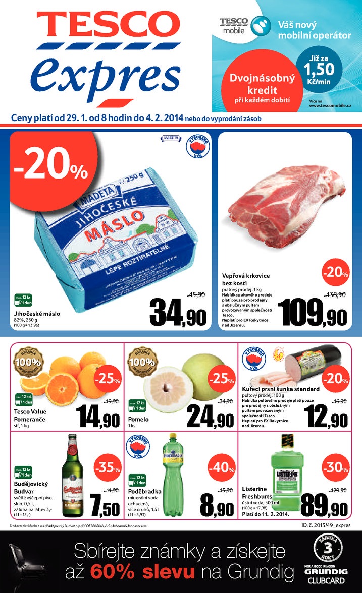 letk Tesco Expres obchody od 29.1.2014 strana 1