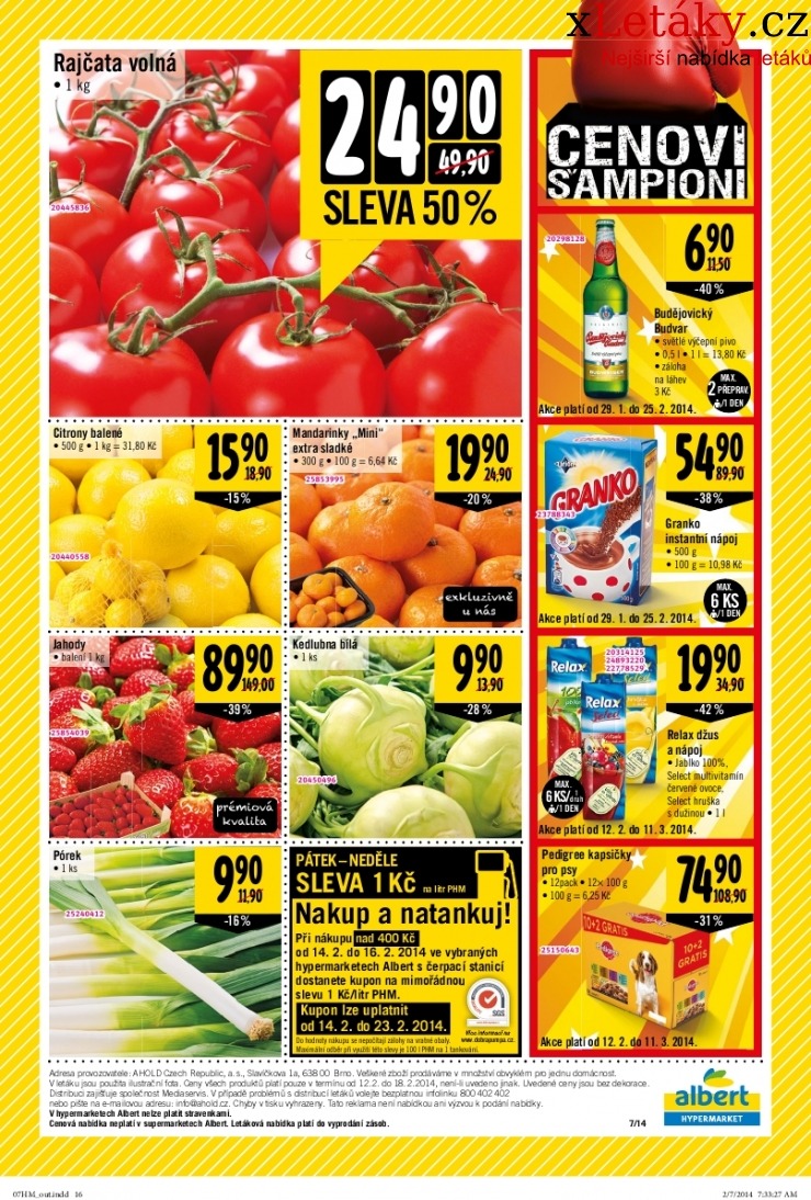 leták Albert Hypermarket akční leták strana 1 leták Albert Hypermarket akční leták strana 1