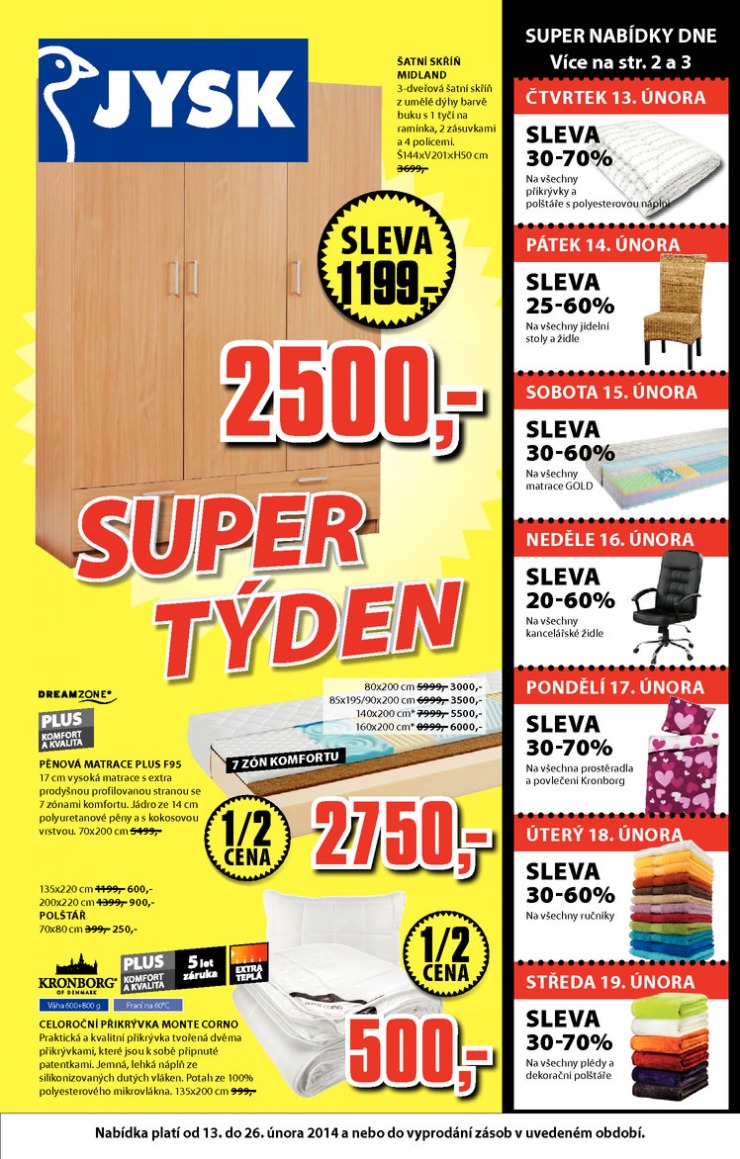 leták Jysk Nabídka týdne od 13.2.2014 strana 1 leták Jysk Nabídka týdne od 13.2.2014 strana 1