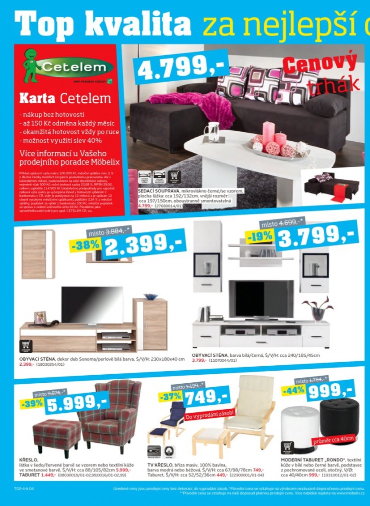 let�k Mobelix Aktu�ln� prospekt od 17.2.2014 strana 1