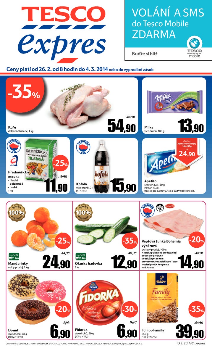 letk Tesco Expres obchody od 26.2.2014 strana 1