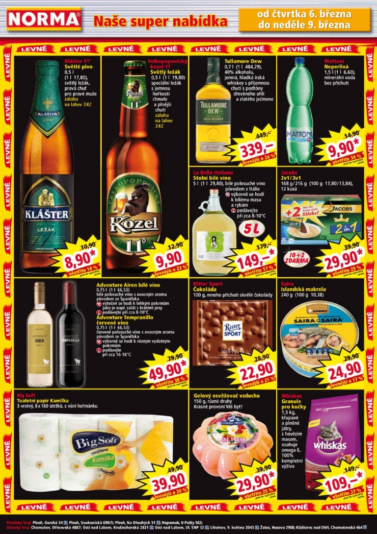 leták Norma Aktuální leták od 3.3.2014 strana 1 leták Norma Aktuální leták od 3.3.2014 strana 1