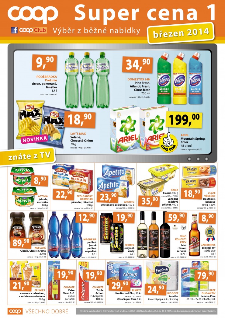letk COOP Super cena od 1.3.2014 strana 1