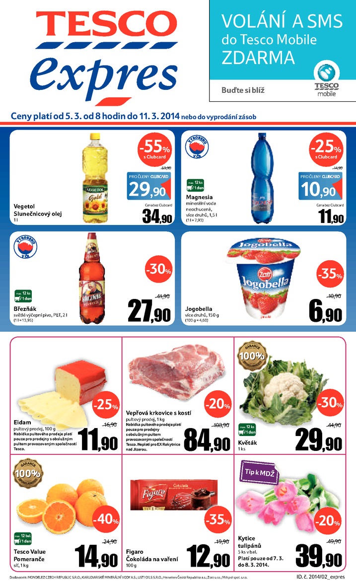letk Tesco Expres obchody od 5.3.2014 strana 1