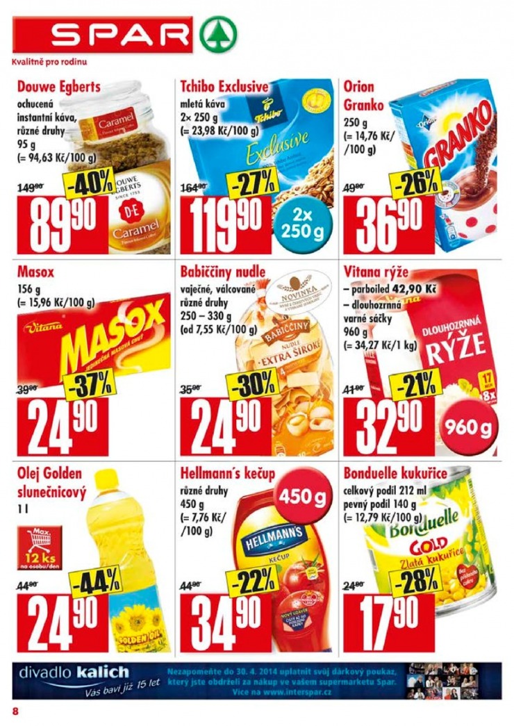 leták Interspar nabídka Spar od 5.3.2014 strana 1 leták Interspar nabídka Spar od 5.3.2014 strana 1