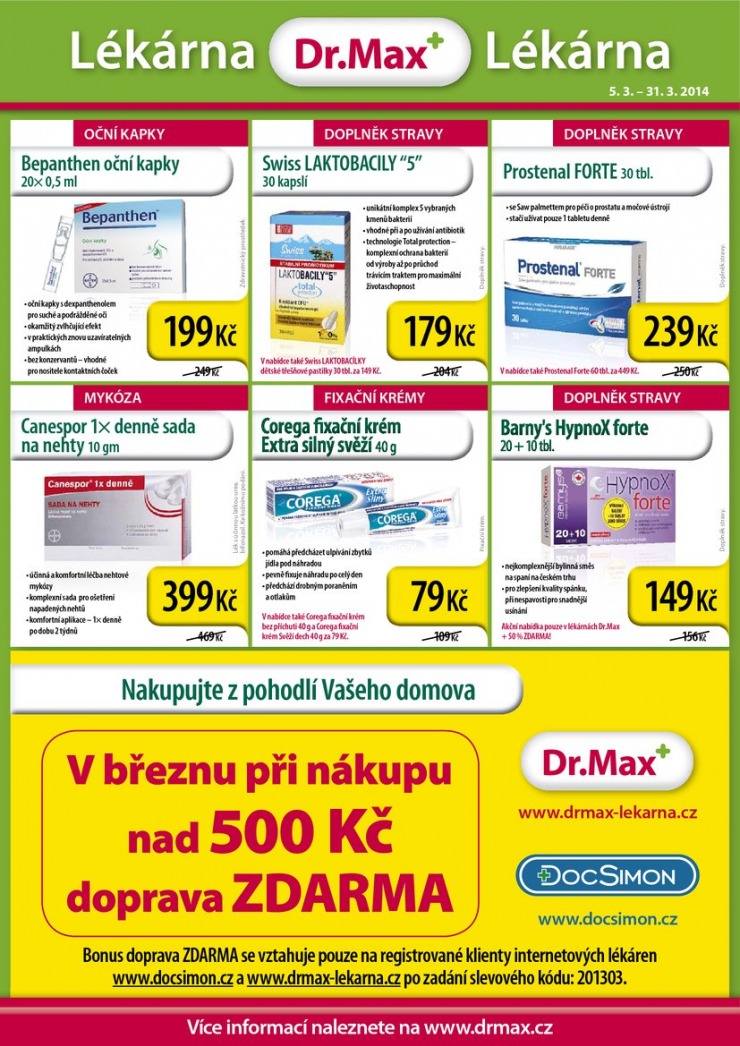 leták Dr. Max lékárna Aktuální leták od 5.3.2014 strana 1 leták Dr. Max lékárna Aktuální leták od 5.3.2014 strana 1