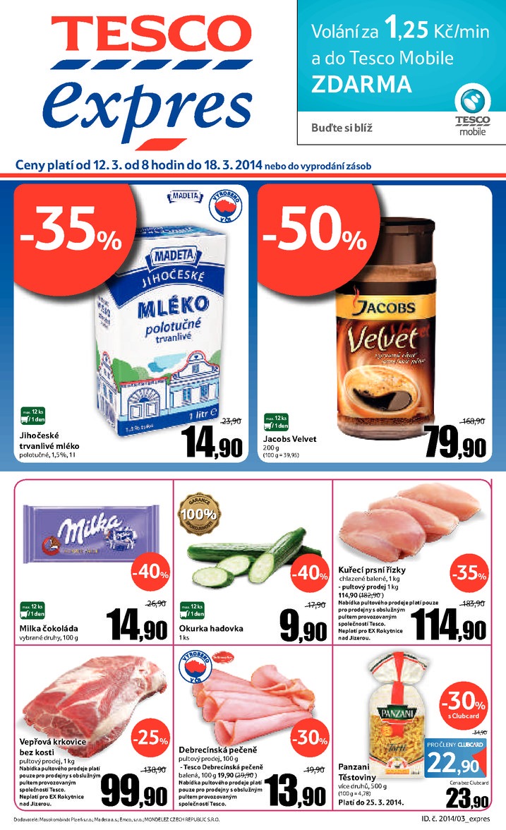 letk Tesco Expres obchody od 12.3.2014 strana 1