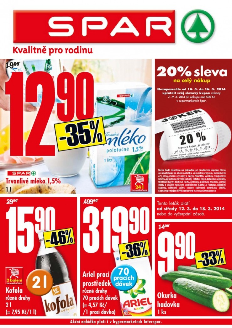 leták Interspar nabídka Spar od 12.3.2014 strana 1 leták Interspar nabídka Spar od 12.3.2014 strana 1