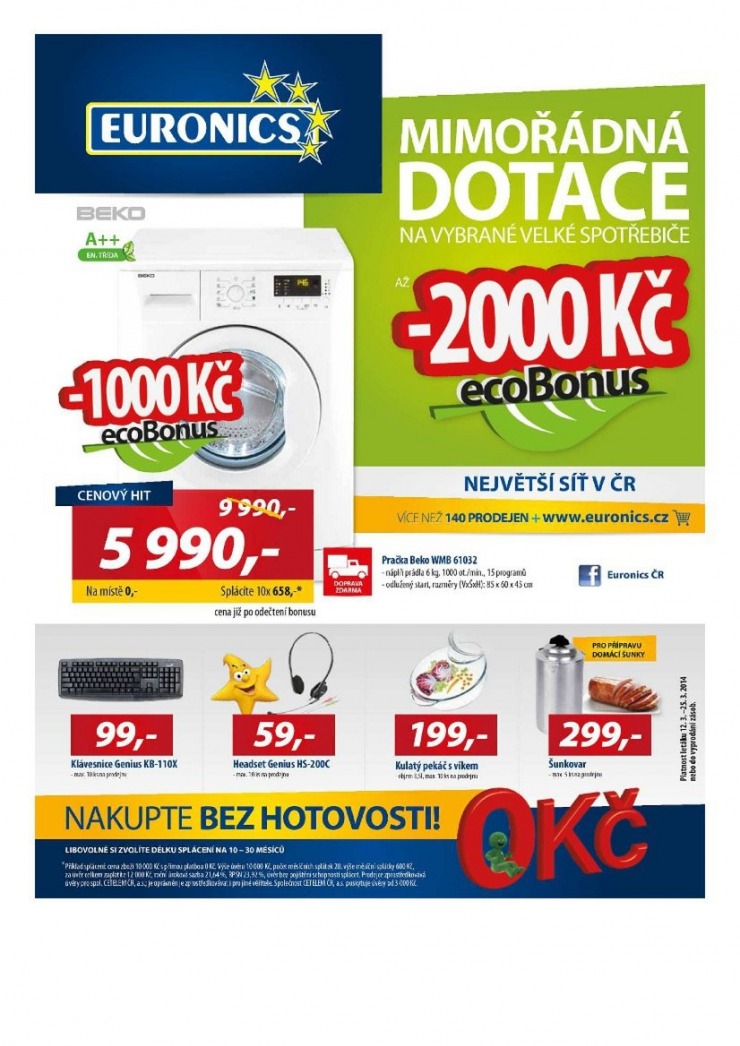 letk Euronics Aktuln letk od 12.3.2014 strana 1