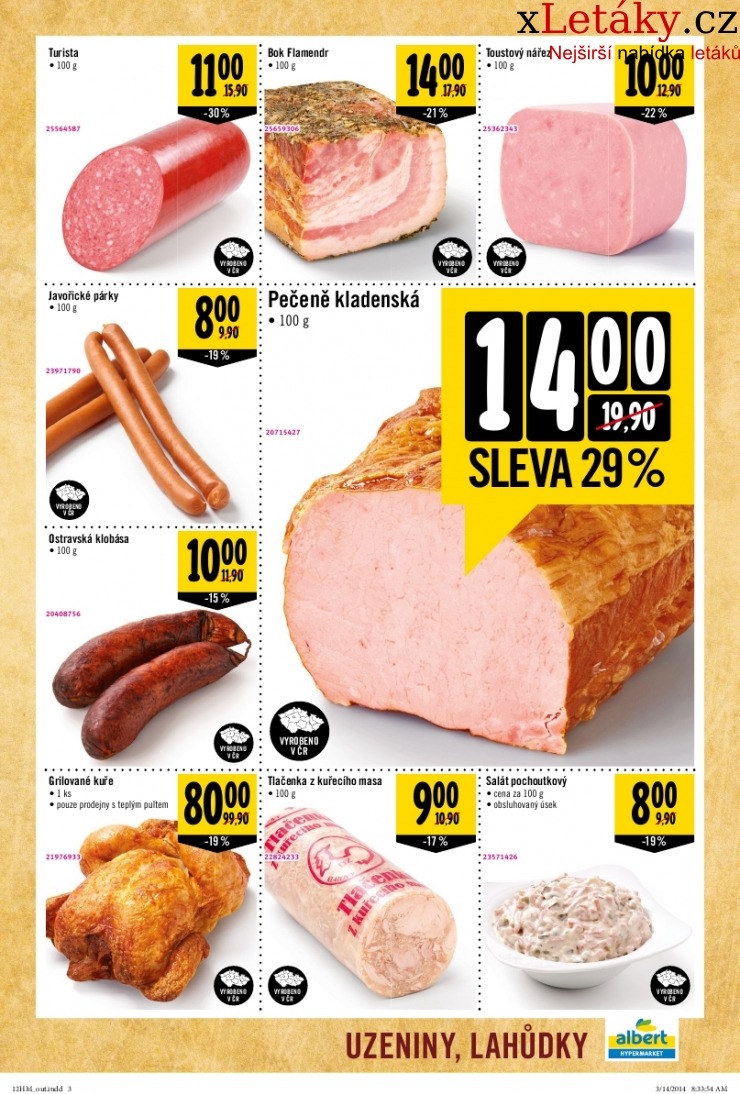 leták Albert Hypermarket akční leták strana 1 leták Albert Hypermarket akční leták strana 1
