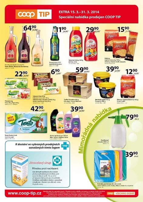 leták COOP Tip extra od 15.3.2014 strana 1 leták COOP Tip extra od 15.3.2014 strana 1