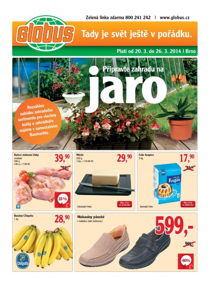 leták Globus Naše noviny od 20.3.2014 strana 1