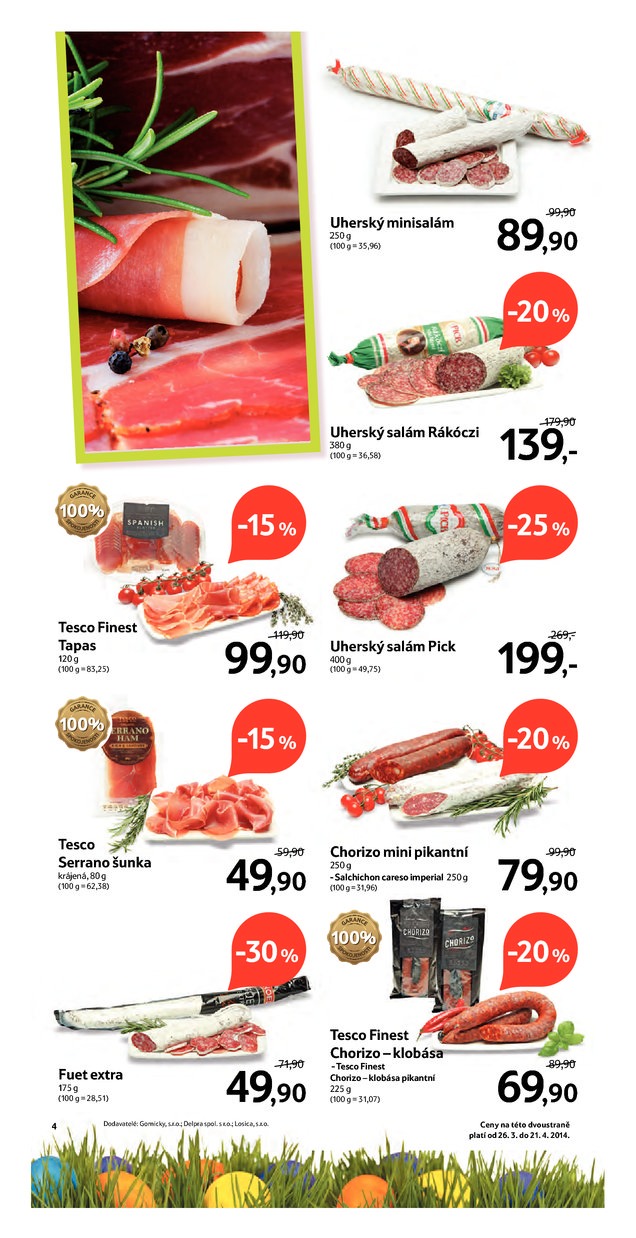leták Tesco Velikonoce hypermarket od 26.3.2014 strana 1 leták Tesco Velikonoce hypermarket od 26.3.2014 strana 1