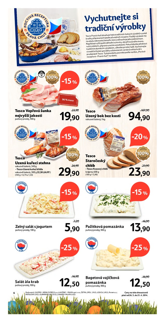 leták Tesco Velikonoce hypermarket od 26.3.2014 strana 1 leták Tesco Velikonoce hypermarket od 26.3.2014 strana 1