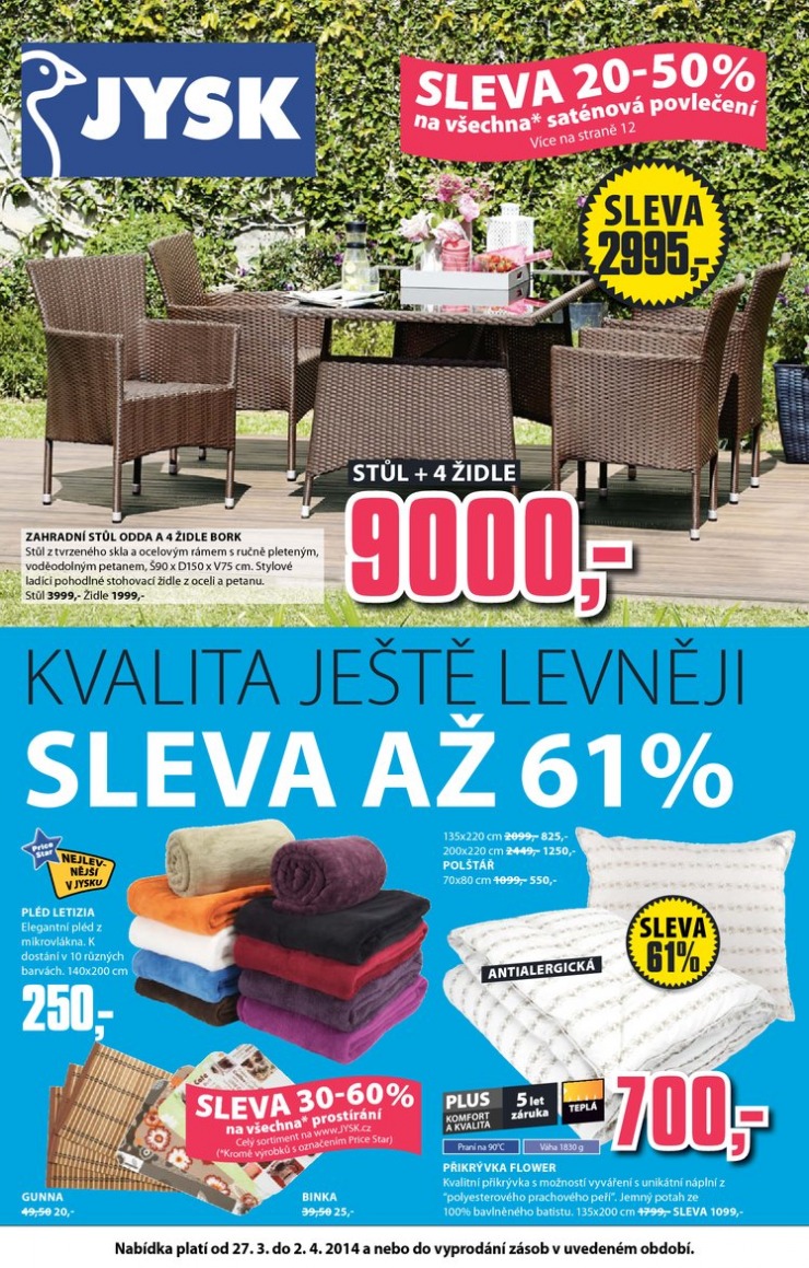 letk Jysk Nabdka tdne od 27.3.2014 strana 1