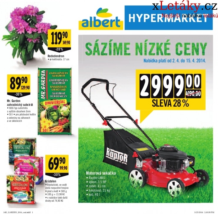 leták Albert Hypermarket - zahrada akční leták strana 1 leták Albert Hypermarket - zahrada akční leták strana 1