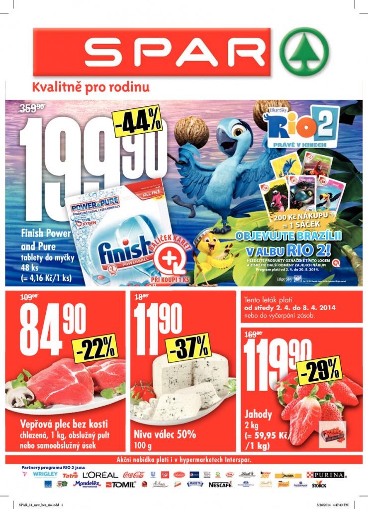 leták Interspar nabídka Spar od 2.4.2014 strana 1