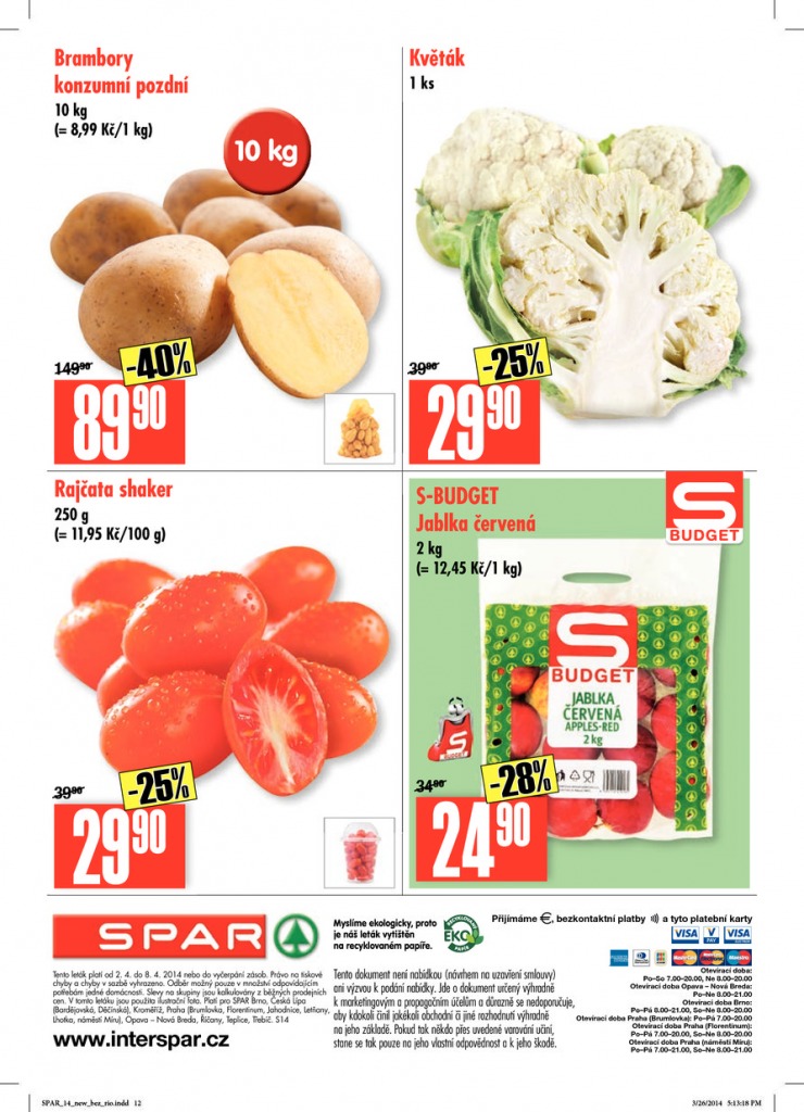 leták Interspar nabídka Spar od 2.4.2014 strana 1 leták Interspar nabídka Spar od 2.4.2014 strana 1