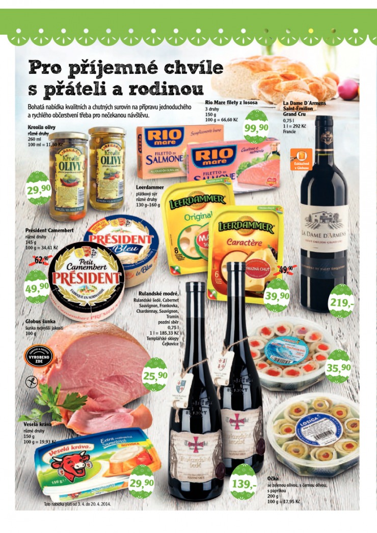 leták Globus Velikonoční katalog od 3.4.2014 strana 1 leták Globus Velikonoční katalog od 3.4.2014 strana 1