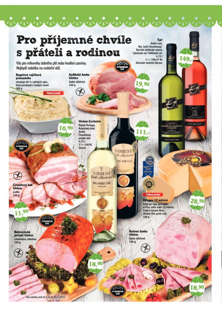 leták Globus Velikonoční katalog od 3.4.2014 strana 1 leták Globus Velikonoční katalog od 3.4.2014 strana 1