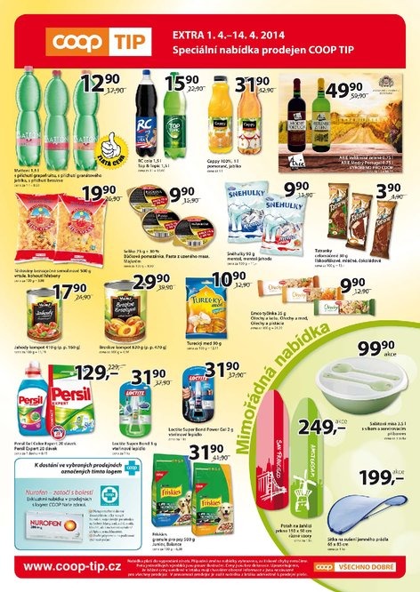 leták COOP Tip extra od 1.4.2014 strana 1 leták COOP Tip extra od 1.4.2014 strana 1