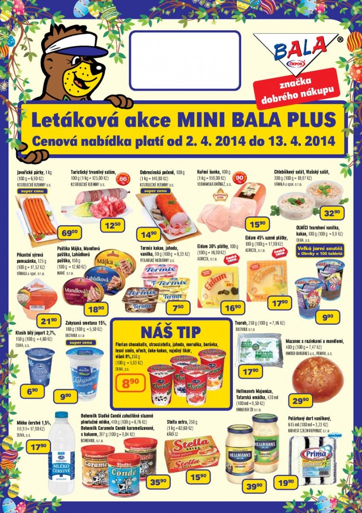 leták Bala Balamini plus od 2.4.2014 strana 1 leták Bala Balamini plus od 2.4.2014 strana 1