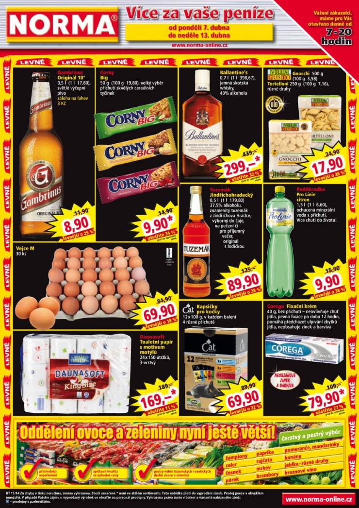 letk Norma Aktuln letk od 7.4.2014 strana 1