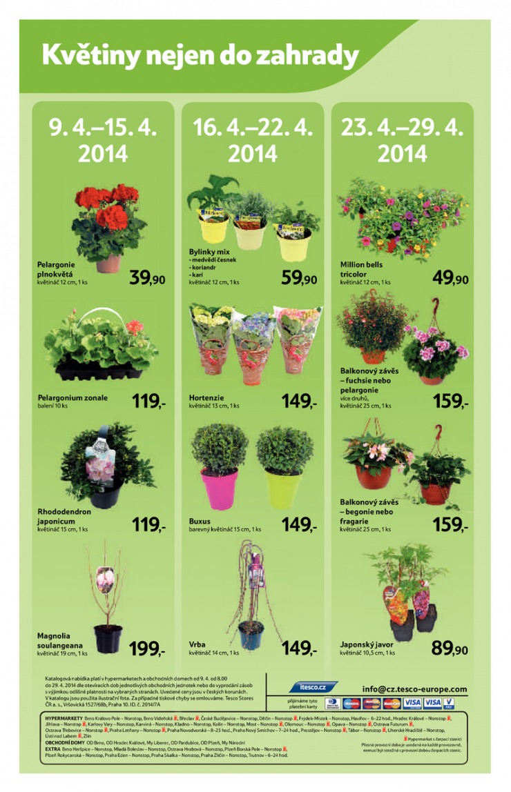 leták Tesco Zahrada od 9.4.2014 strana 1 leták Tesco Zahrada od 9.4.2014 strana 1