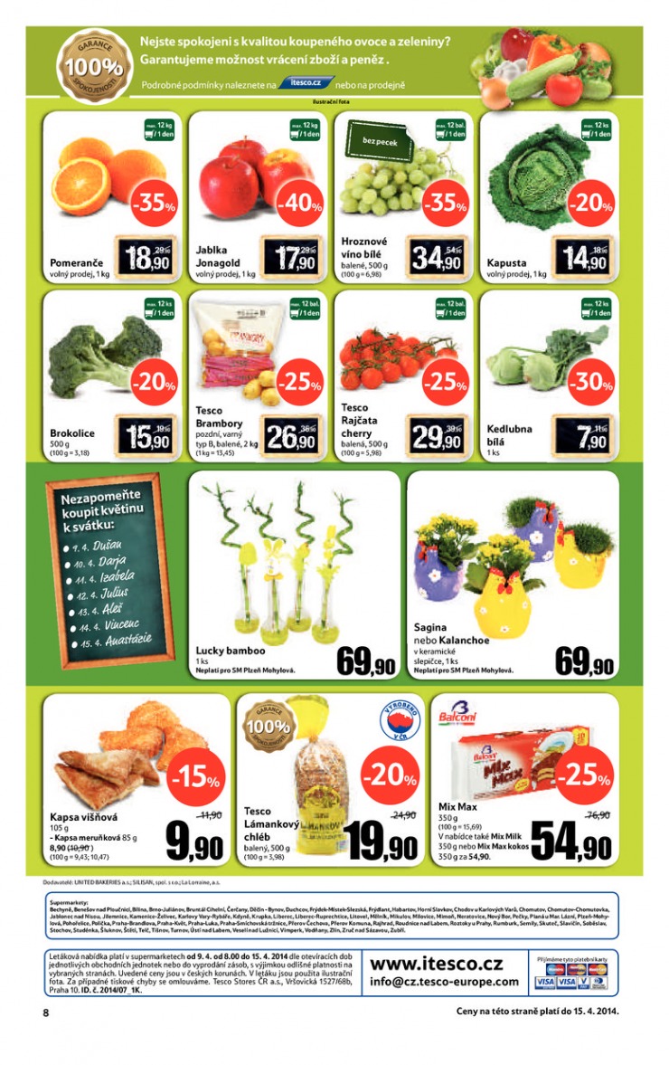 leták Tesco supermarkety od 9.4.2014 strana 1 leták Tesco supermarkety od 9.4.2014 strana 1