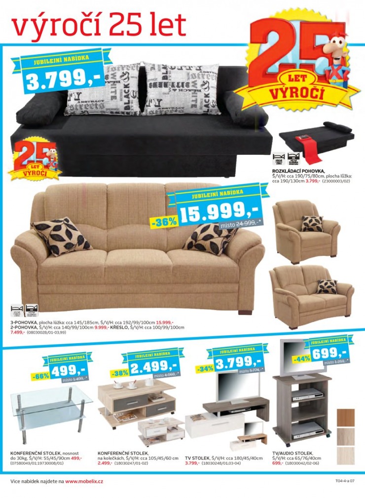 let�k Mobelix Aktu�ln� prospekt od 7.4.2014 strana 1