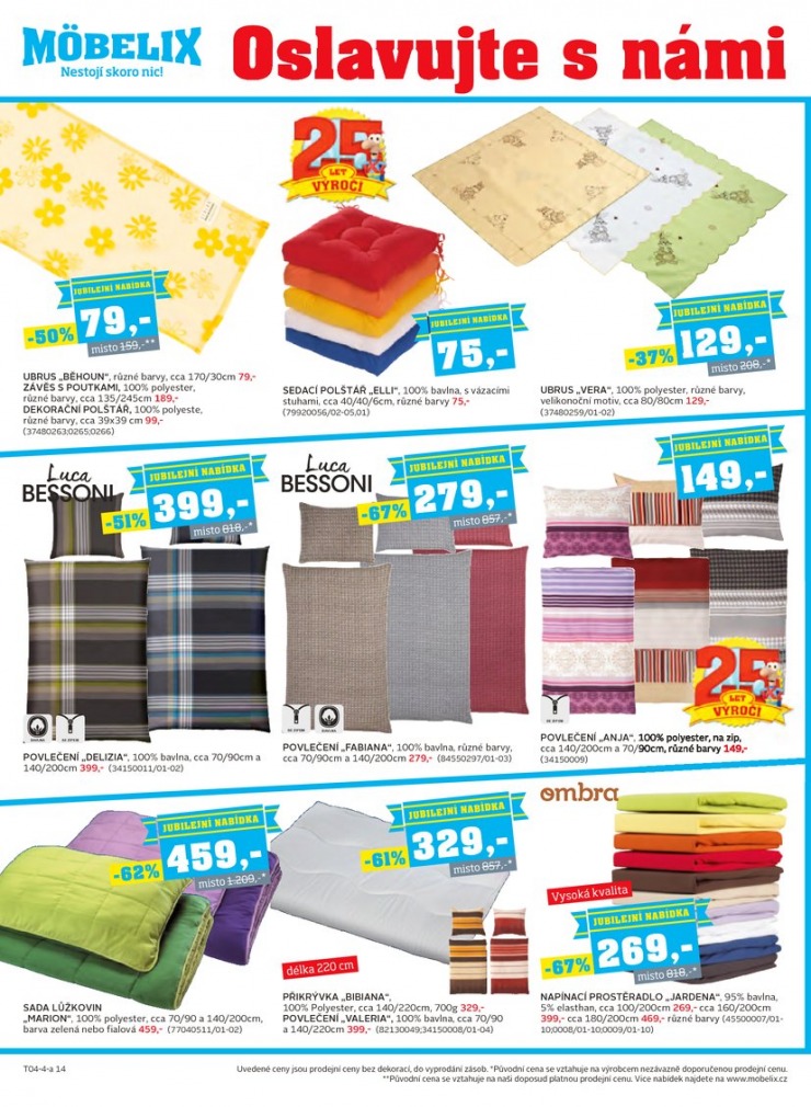 let�k Mobelix Aktu�ln� prospekt od 7.4.2014 strana 1