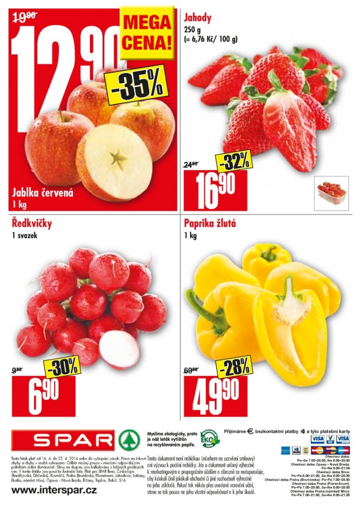 leták Interspar nabídka Spar od 16.4.2014 strana 1 leták Interspar nabídka Spar od 16.4.2014 strana 1