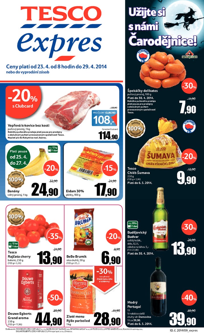 letk Tesco Expres obchody od 23.4.2014 strana 1